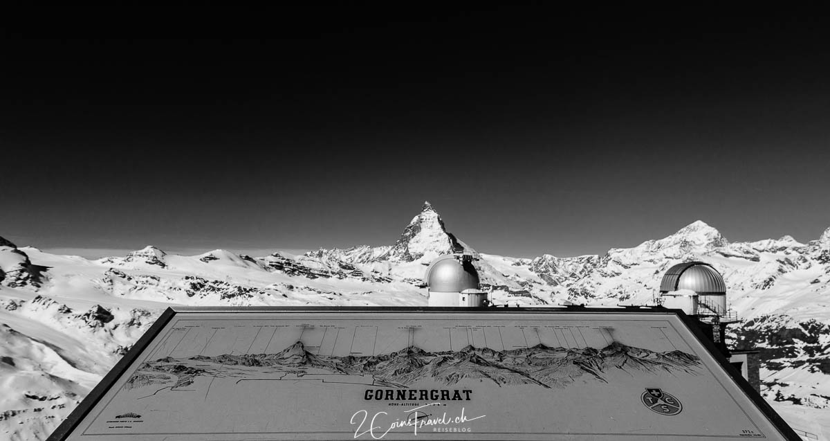 Panoramakarte und Matterhorn