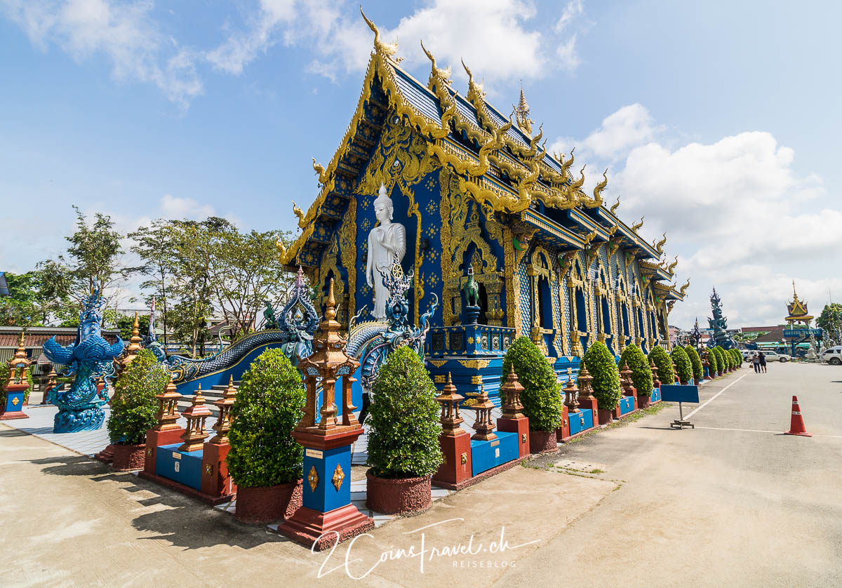 Blick auf den blauen Tempel