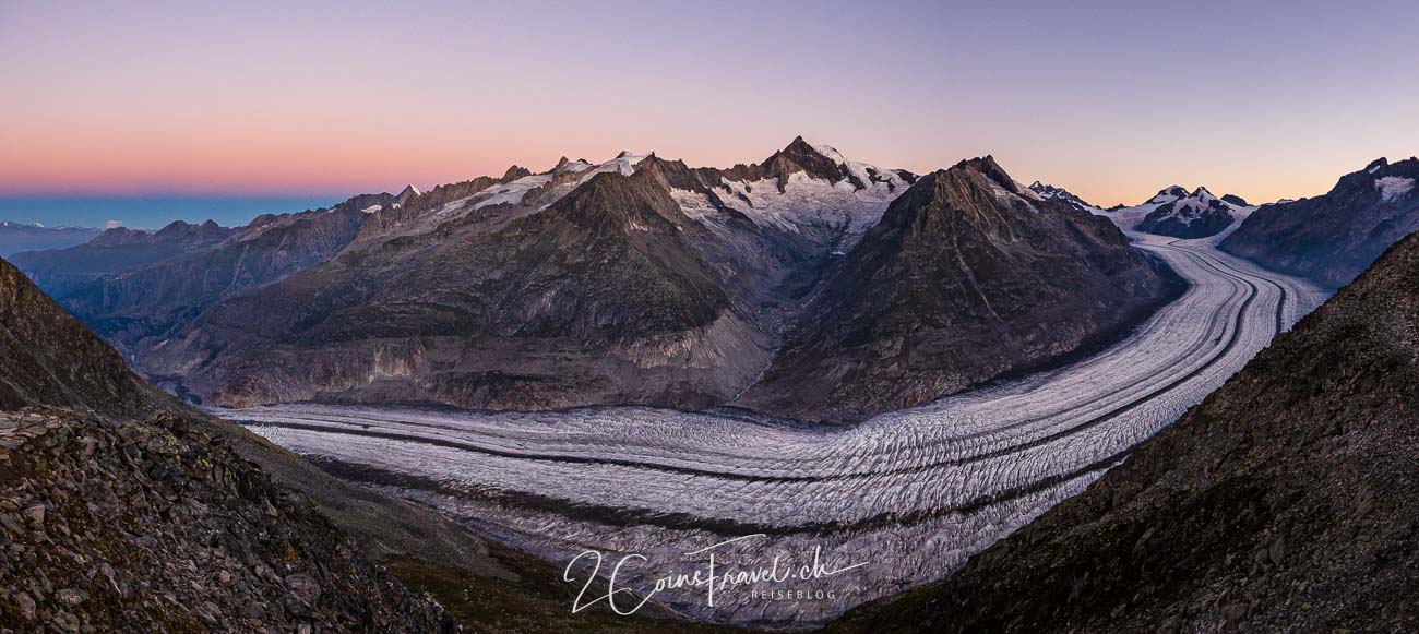 Aletschgletscher bei Sonnenaufgang