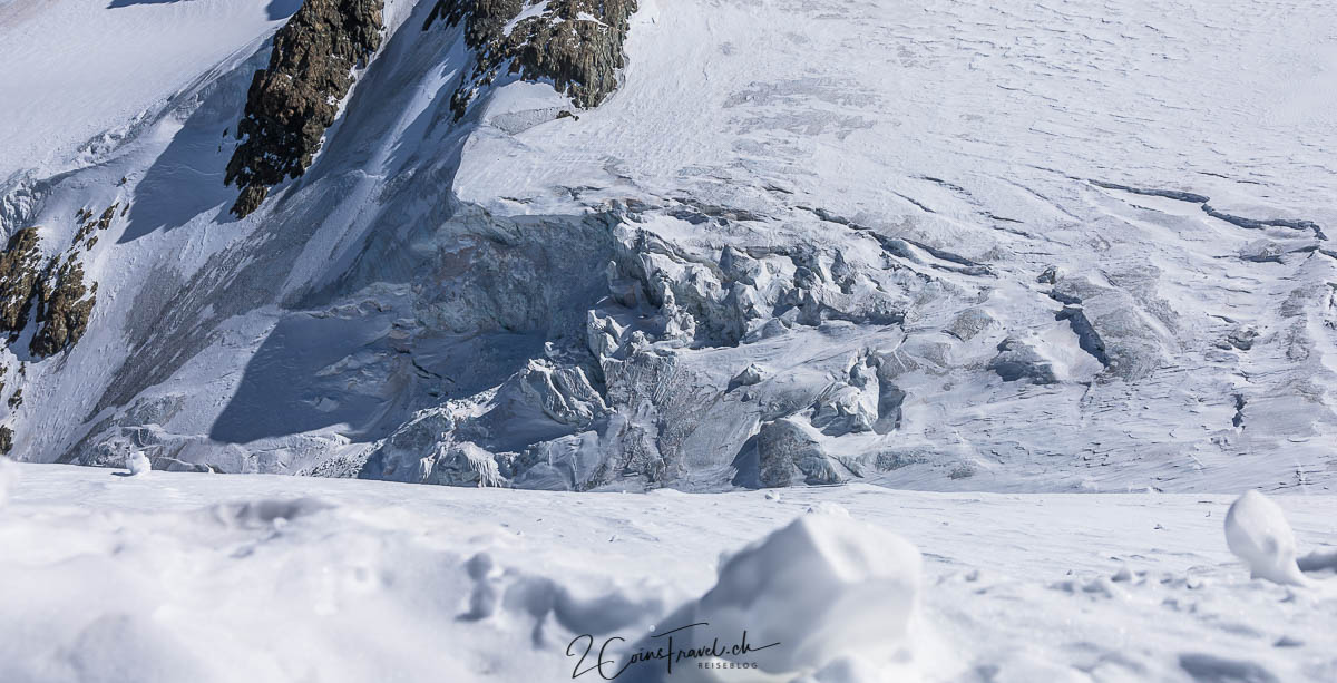 Gletscherspalten auf dem Kleinen Matterhorngletscher