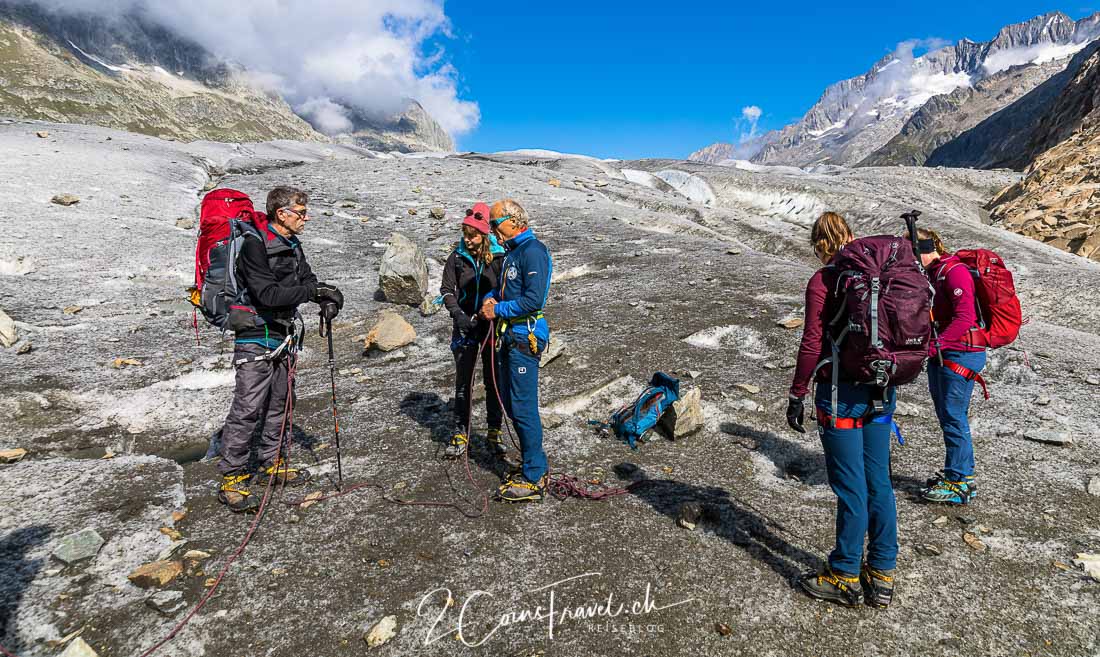 Gletschertrekking Gruppe Aletschgletscher