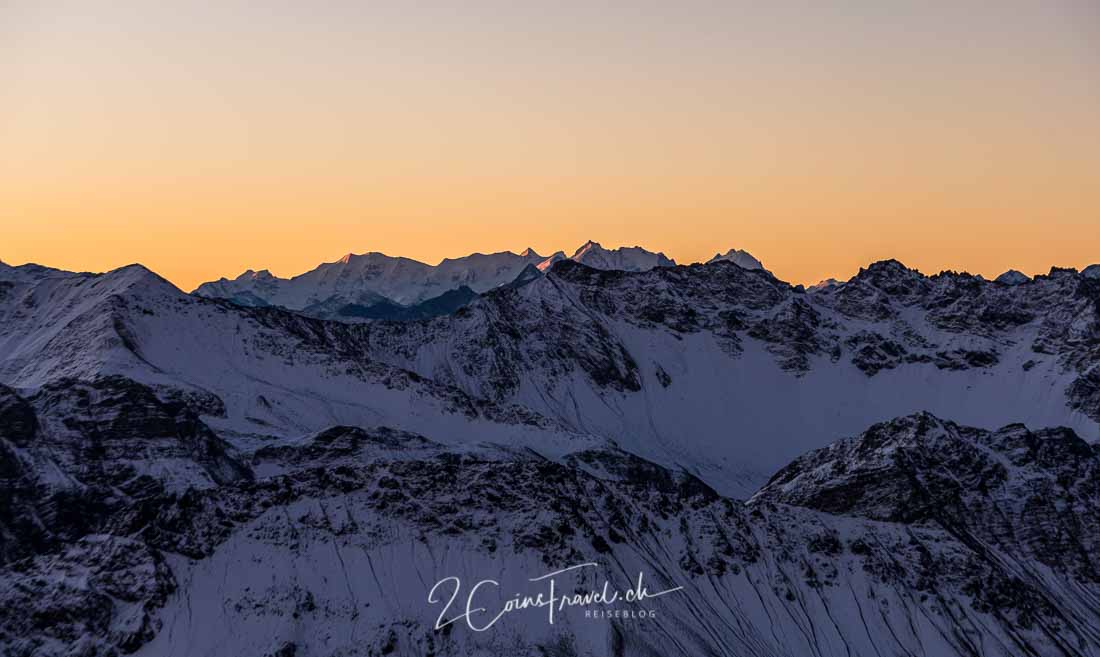 Bernina Massiv Sonnenaufgang