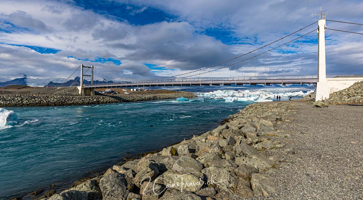 Brücke an der Gletscherlagune Jökulsárlón