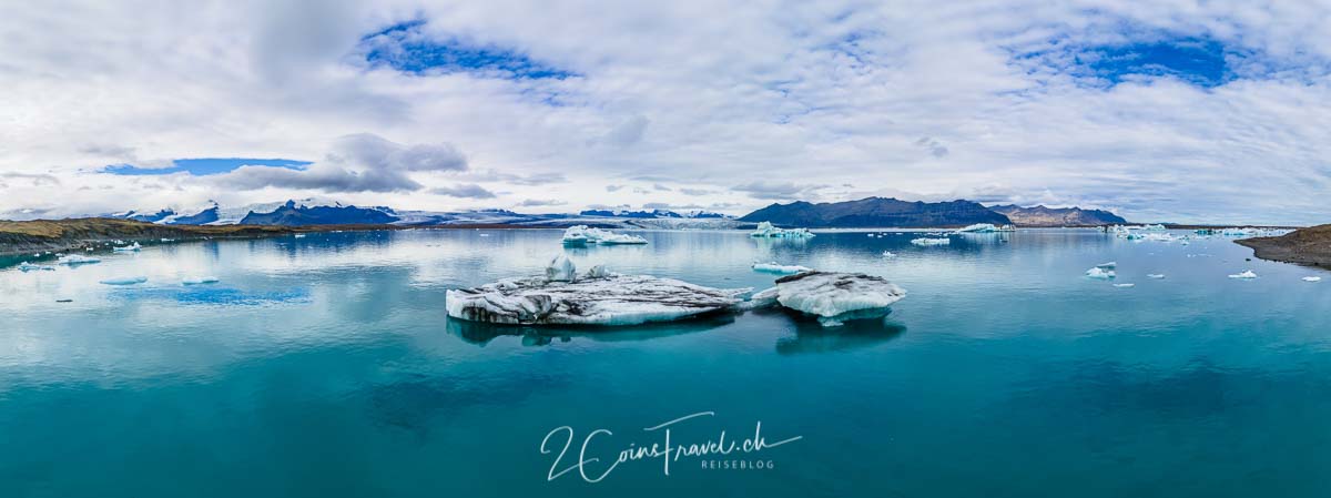 Panorama Gletscherlagune Jökulsárlón Island