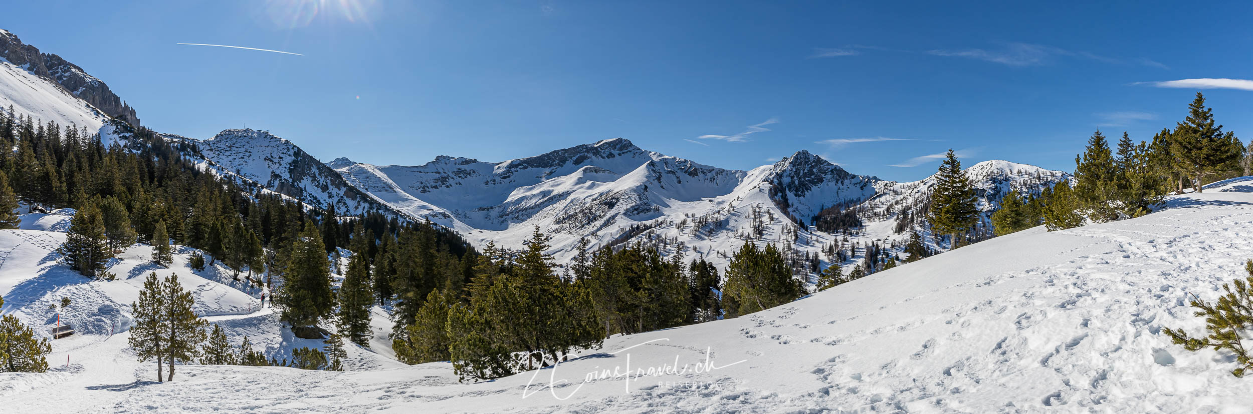 Panorama auf Malbun Winter