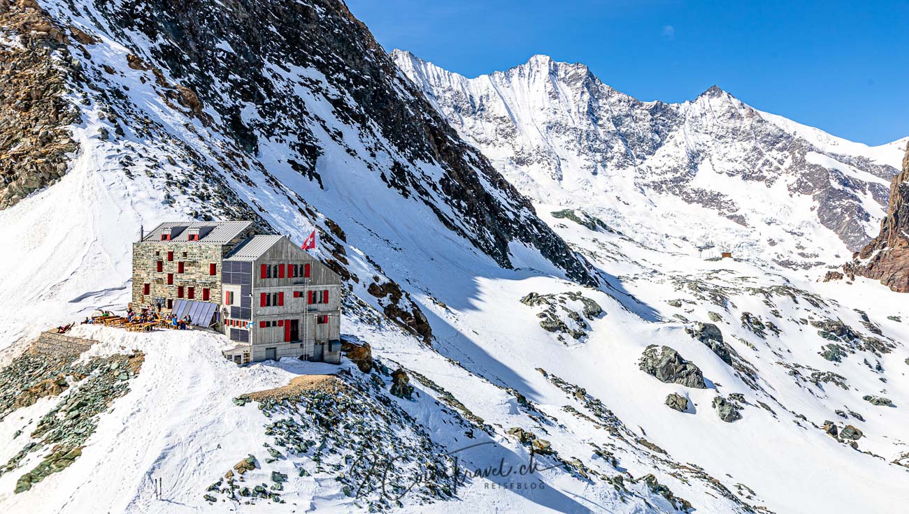 Blick auf Britannia Hütte