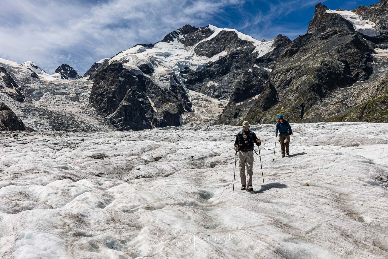 Wandern auf dem Gletscher