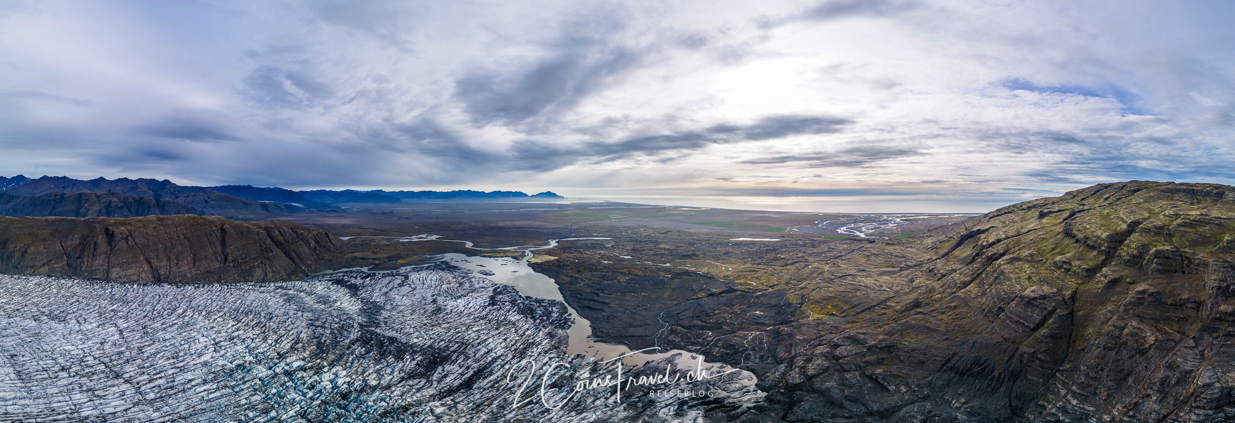 Panorama Skálafelljökull Gletscher