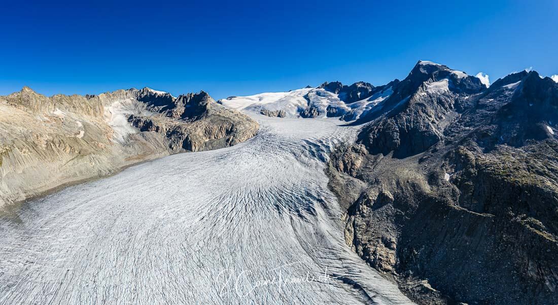 Drohnenaufnahme Rhonegletscher