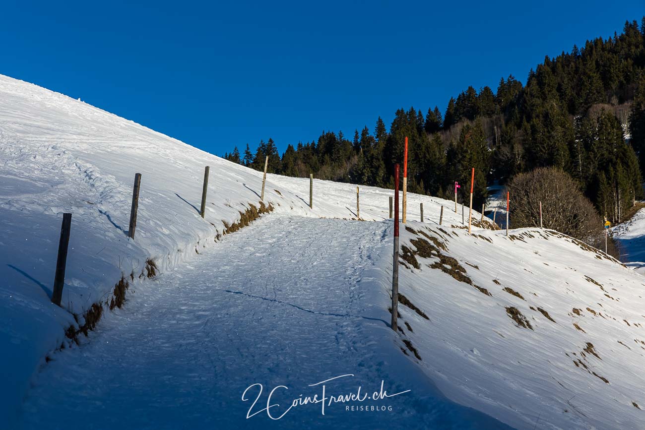 Winterwanderweg Weissenberge Schiben