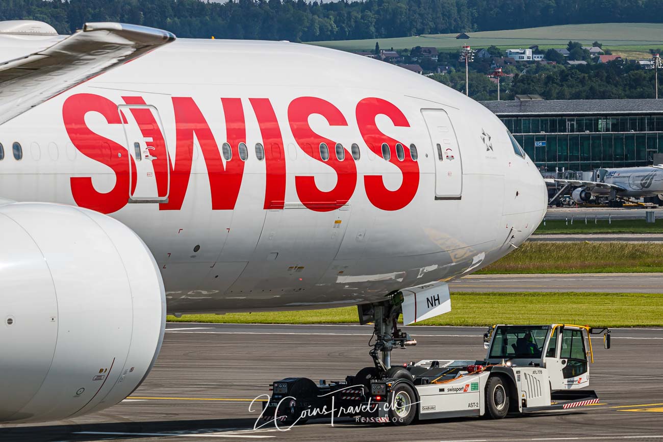 Swiss Flugzeug Taxiway